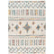 Cream Multicolour Boho Aztec Shaggy Living Area Rug - Multicolour / 150 x 80cm