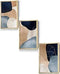 ARTZE Abstract Blue, Beige, Gold Shapes Framed Wall Art
