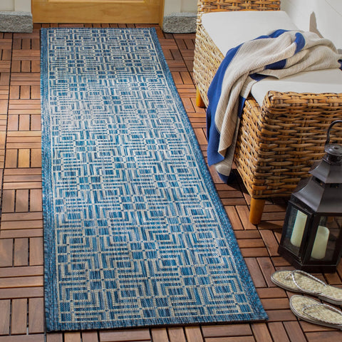 Nantucket Navy/Grey Indoor/Outdoor Area Rug SAFAVIEH Rug Size: Rectangle 121 x 170cm