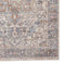 Traditional Abstract Bordered Blue Stain-Resistant Rug