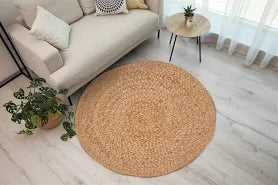 Esselle Heaton Circle Woven Jute Rug