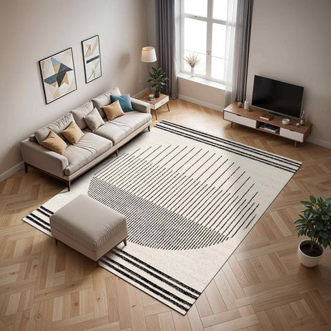 Corum Black/Off-White Rug Blue Elephant Rug