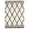 Dunelm Luxury Shaggy Diamond Rug in Ivory Charcoal 160x230