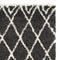 Dunelm Luxury Shaggy Diamond Rug in Ivory Charcoal 160x230