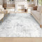 Homcomodar Washable Rugs for Living Room 160x230cm Abstract Grey Rug for Bedroom Large Carpet for Living Room Bedroom Office