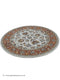 Large Agra Classic Herat Cream Rust Traditional New Zealand Wool Circle Rug 150cm (5ft Circle) Ivory