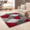 Soft Large Shaggy Rugs Modern 3D Design Carved Fluffy Rugs for Living Room Bedroom Small Floor Mats (Red Grey, 60 x 110 cm)