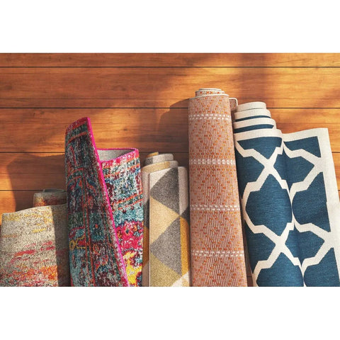 Ophelia & Co. Kerr Geometric Hand Woven Indoor / Outdoor Area Rug