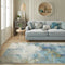 Concept Looms Lux Washable Abstract Blue Gold Rug