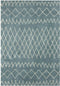The Rugs Moroccan Duck Egg Blue Shaggy Living Room Rug
