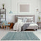 The Rugs Moroccan Duck Egg Blue Shaggy Living Room Rug