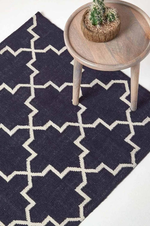 Homescapes Edmonton Geometric Pattern Kilim Rug