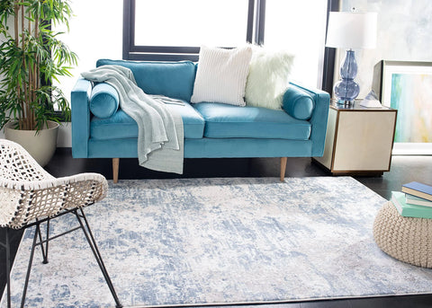 SAFAVIEH Modern Abstract Rug for Living Room, Dining Room, Bedroom Amelia Collection, Short Pile