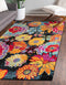 Unique Loom Lyon Collection Colorful Modern Floral Garden Area Rug