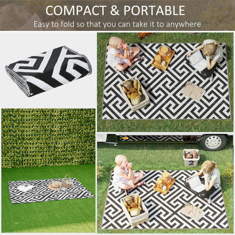 Outsunny 4' x 6' Outdoor Reversible Rug