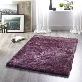Origins Glamour Shimmer Blush Ridged Shaggy Rug 120x170cm Pink