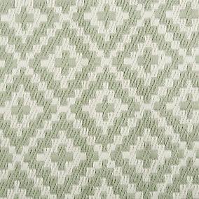 OHS Geometric Waterproof Outdoor Round Rug - Sage, Green