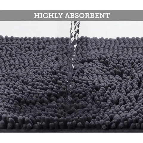 LuxUrux Bath Mat Extra-Soft Plush Bath Shower Bathroom Rug