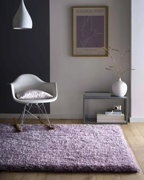 Chicago Collection Shaggy Lavender Rug