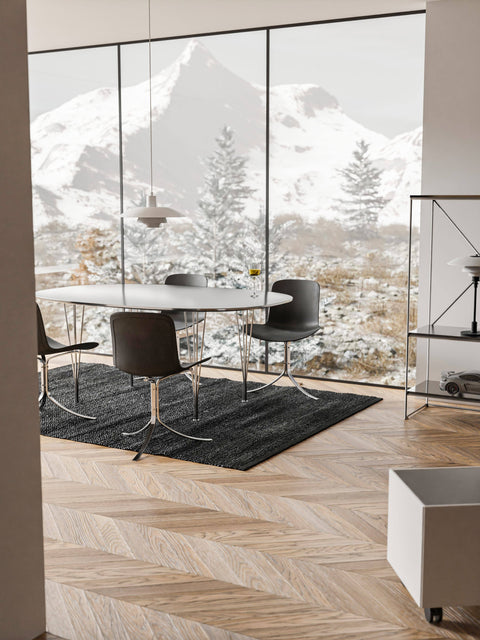 Scandinavian Design Solid Leather Rug