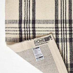 Homescapes Logan Tartan Check Non-Slip 100% Wool Rug