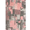 Retro Pink Mottled Shaggy Living Room Rug