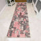 Retro Pink Mottled Shaggy Living Room Rug