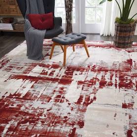 Nourison Maxell MAE14 Ivory Red Rug