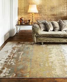 Lord of Rugs Aurora Dune Modern Abstract Shiny Gold Rug AU01