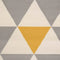 Yellow Ochre Grey Diamond Geometric Living Room Rug