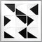 Prismatics Black & White Geometric Wall Art | Modern Handmade Decor H80 x W80 / Black