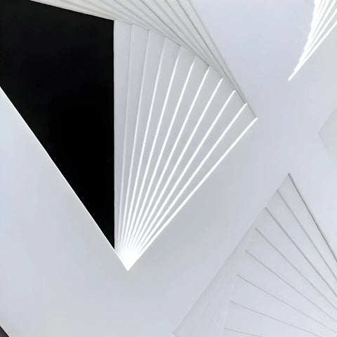 Prismatics Black & White Geometric Wall Art | Modern Handmade Decor H80 x W80 / Black