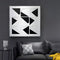 Prismatics Black & White Geometric Wall Art | Modern Handmade Decor H80 x W80 / Black