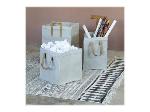 House Doctor Block Rug Cotton White Grey 160x230