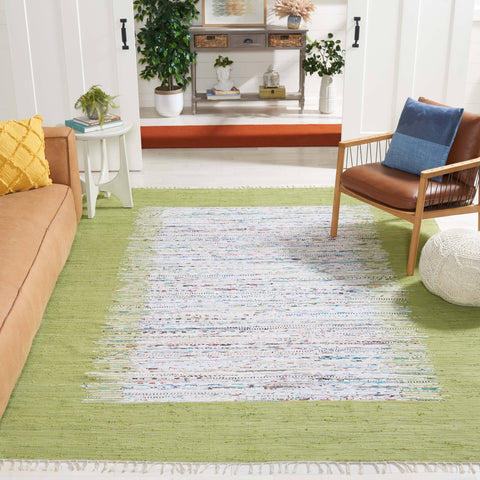 SAFAVIEH Modern Rug for Living Room, Dining Room, Bedroom Montauk Collection, Short Pile, in Ivory and Teal