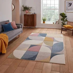 Matrix FE663 Modern Geometric Hand Carved Rug