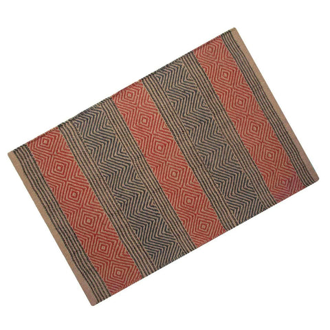 Homescapes Multicolour Geometric Patterned Jute Rug