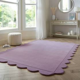 Dunelm Milo Scallop Plain Wool Rug