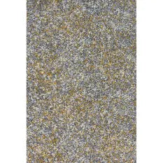 Ochre Striped Shaggy Runner Rug