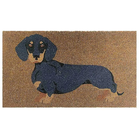 Likewise Rugs & Matting Black Dachshund Doormat