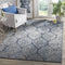 SAFAVIEH Modern Chic Rug for Living Room, Dining Room, Bedroom - Madison Collection, Short Pile, in Navy and Silver, 155 X 229 cm