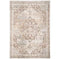 Neutral Beige Traditional Medallion Area Rug