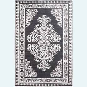 Homescapes Black and White Motif Design Reversible Outdoor Rug