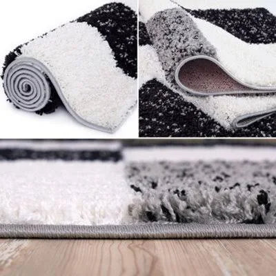 Myshaggy Collection Rugs Geometric Design 381 Grey