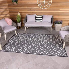 Charles Bentley Diamond Weatherproof Outdoor Rug
