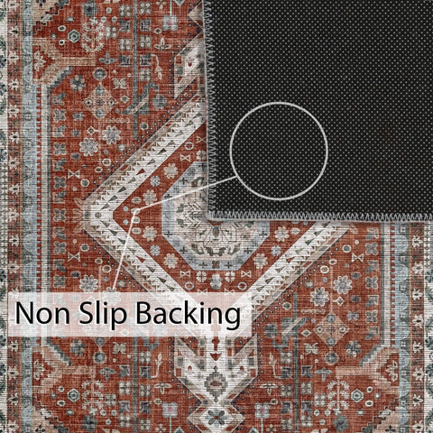 Green Decore Vernal Senglea Persian Machine Washable Area Rug