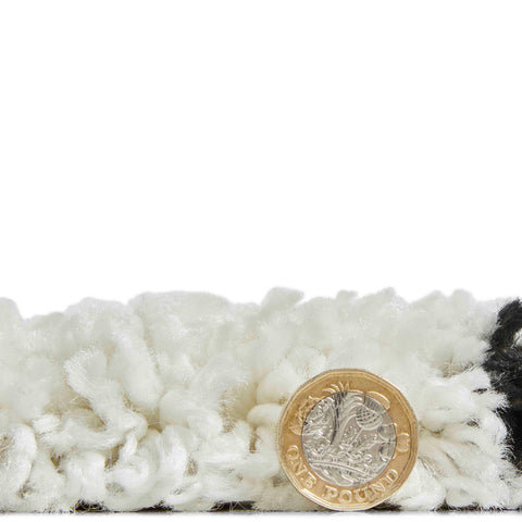 Scandi Berber G272 Rug White Black