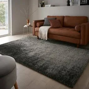 Dunelm Indulgence Shaggy Rug Industrial