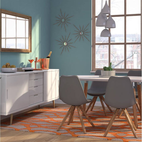 Ebern Designs Louise Hand Tufted Orange Rug
