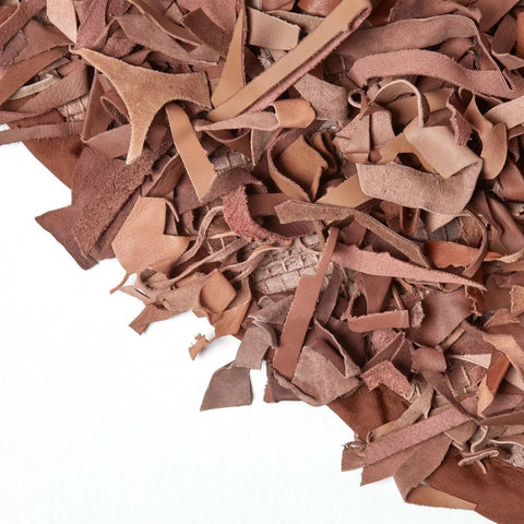 Homescapes Dallas Leather Shaggy Rug